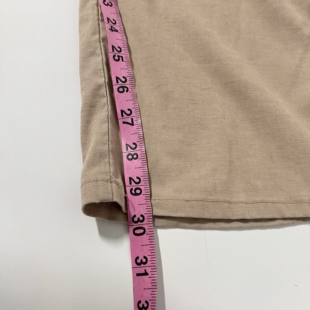 Prana Hemp Blend Wide Leg Pants Small Khaki Drawstring Adjustable Waist Stretch - Picture 11 of 11